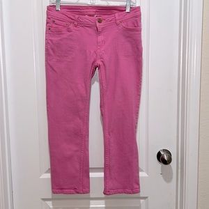 Lilly Pulitzer Pink Cropped Jeans Size 4